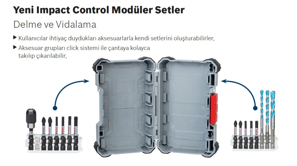 Bosch - Impact Control Serisi Çift Taraflı Vidalama Ucu 9'lu Set *110mm