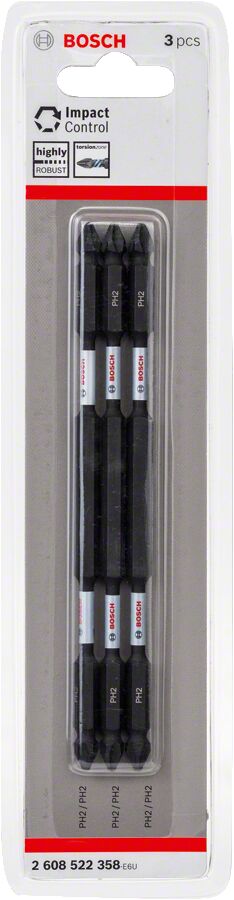 Bosch - Impact Control Serisi Çift Taraflı Vidalama Ucu 3'lü PH2 *150mm