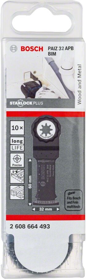 Bosch - Starlock Plus - PAIZ 32 APB - BIM Ahşap ve Metal İçin Daldırmalı Testere Bıçağı 10'lu
