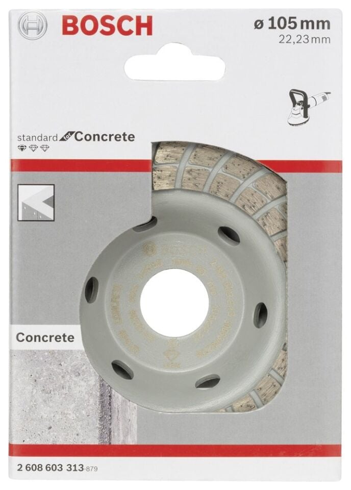 Bosch - Standard Seri Beton İçin Elmas Çanak Disk Turbo 105 mm