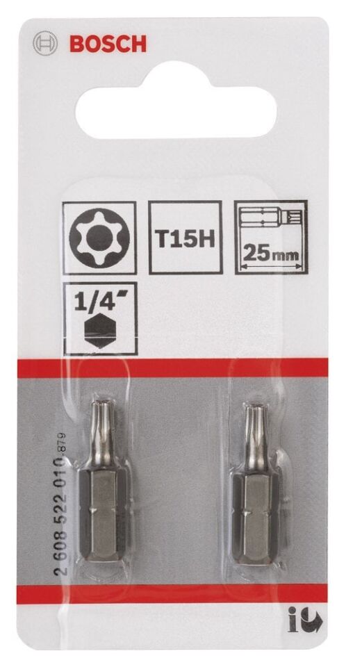 Bosch - Extra Hard Serisi Security-Torx® Vidalama Ucu T15H*25 mm 2li