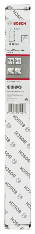 Bosch - Best Serisi Beton İçin 1/2'' Girişli Elmas Sulu Karot Ucu 22 mm