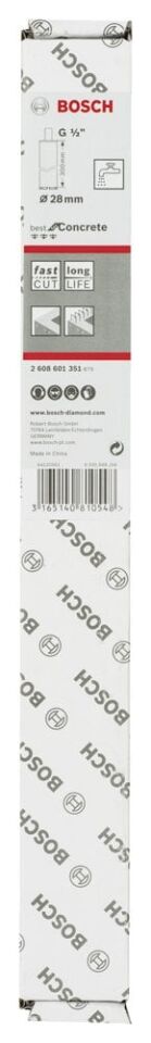 Bosch - Best Serisi Beton İçin 1/2'' Girişli Elmas Sulu Karot Ucu 28 mm