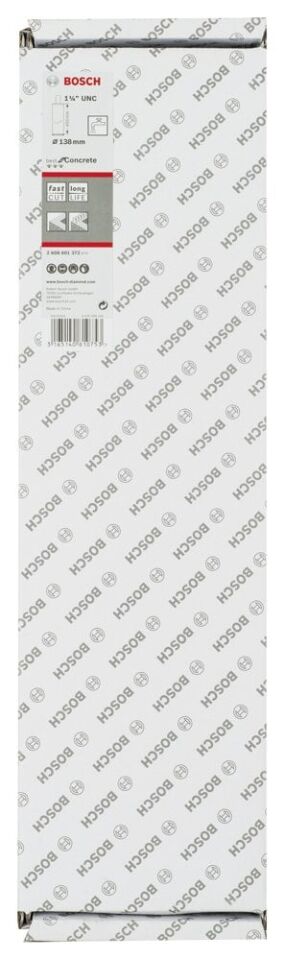Bosch - Best Serisi Beton İçin 1 1/4'' UNC Girişli Elmas Sulu Karot Ucu 138 mm
