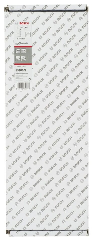 Bosch - Best Serisi Beton İçin 1 1/4'' UNC Girişli Elmas Sulu Karot Ucu 162 mm