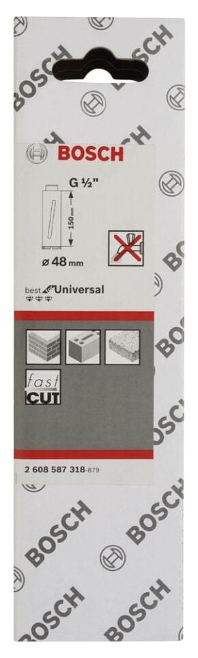 Bosch - Best Serisi G 1/2'' Girişli Kuru Karot Ucu 48*150 mm