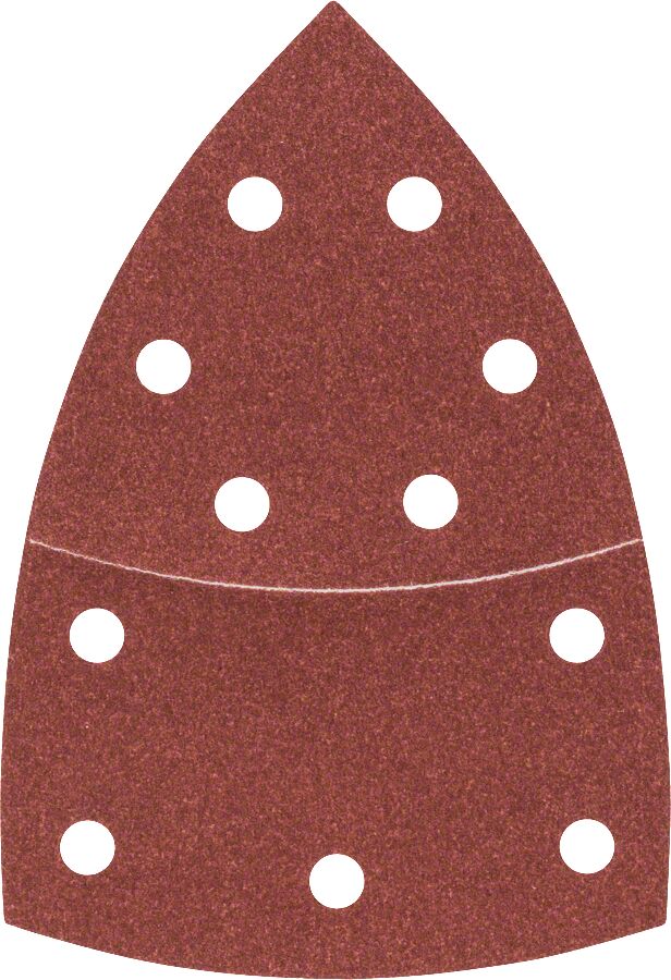 Bosch - Multi Zımpara Kağıdı 10'lu, 102 x 62/93 mm 120 Kum 11 Delik