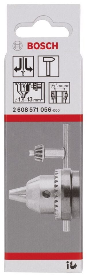 Bosch - 1/2''-20 - 1,5-13 mm Anahtarlı Mandren