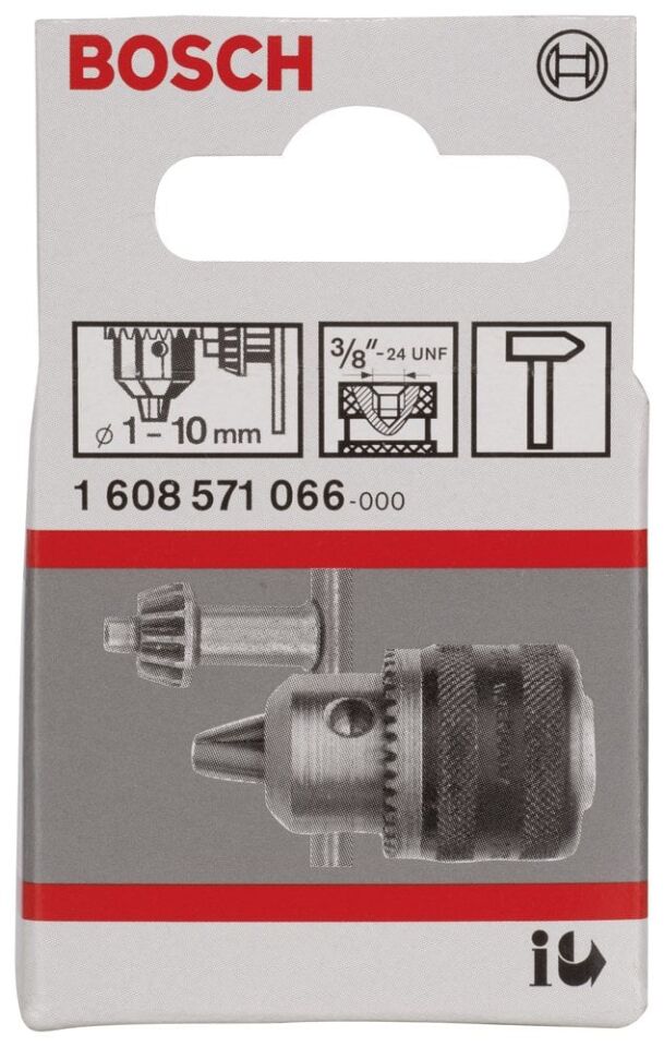 Bosch - 1-10 mm - 3/8''-24 Anahtarlı Mandren