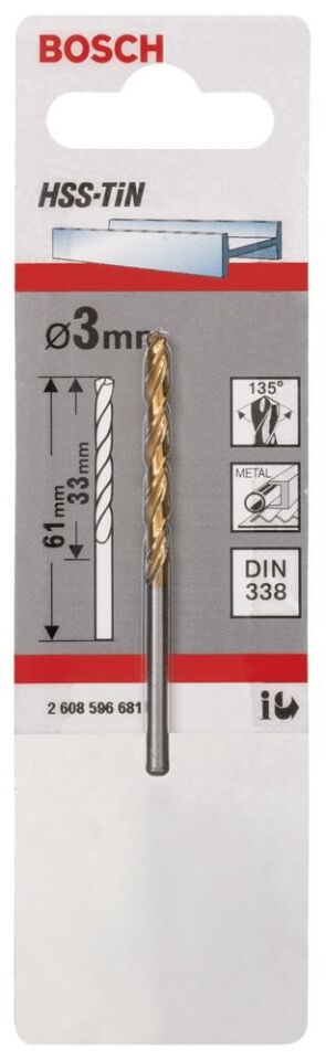 Bosch - HSS-TiN Metal Matkap Ucu 3*61 mm