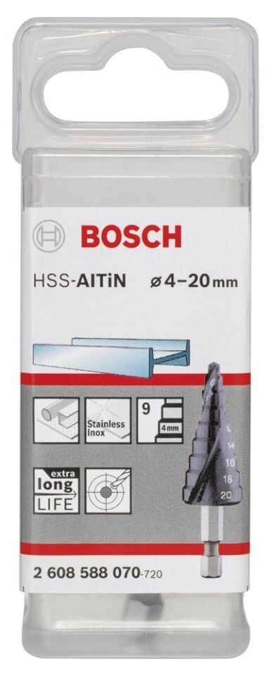Bosch - HSS-AlTiN 9 Kademeli Matkap Ucu 4-20 mm