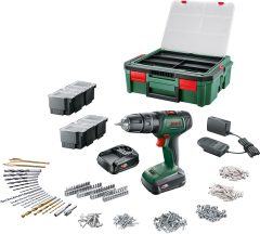 UniversalImpact 18V (2x1,5 Ah) Akülü Darbeli/Delme Vidalama Makinesi + 241 parça set + Systembox S