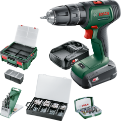 UniversalImpact 18V (2x 1,5Ah) Akülü Darbeli/Delme Vidalama Makinesi + 210 parça set + Systembox S