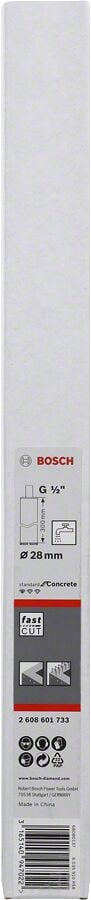 Bosch - Standard Seri Beton İçin 1/2'' Girişli Sulu Elmas Karot Ucu 28mm