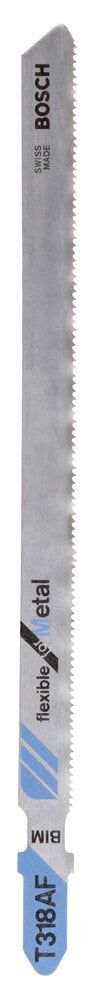 Bosch - Kırılmaya Karşı Dayanıklı Seri Metal İçin T 318 AF Dekupaj Testeresi Bıçağı - 5'Li Paket
