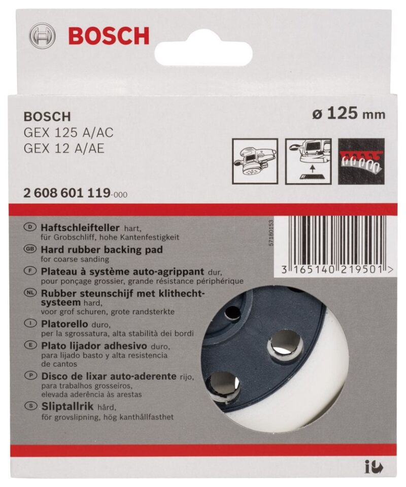 Bosch - 125 mm Zımpara Tabanı Sert (GEX)