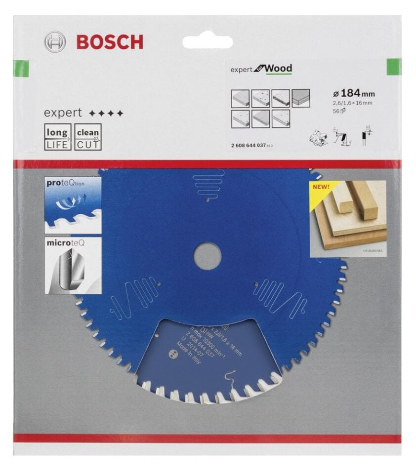 Bosch - Expert Serisi Ahşap için Daire Testere Bıçağı 184*16 mm 56 Diş