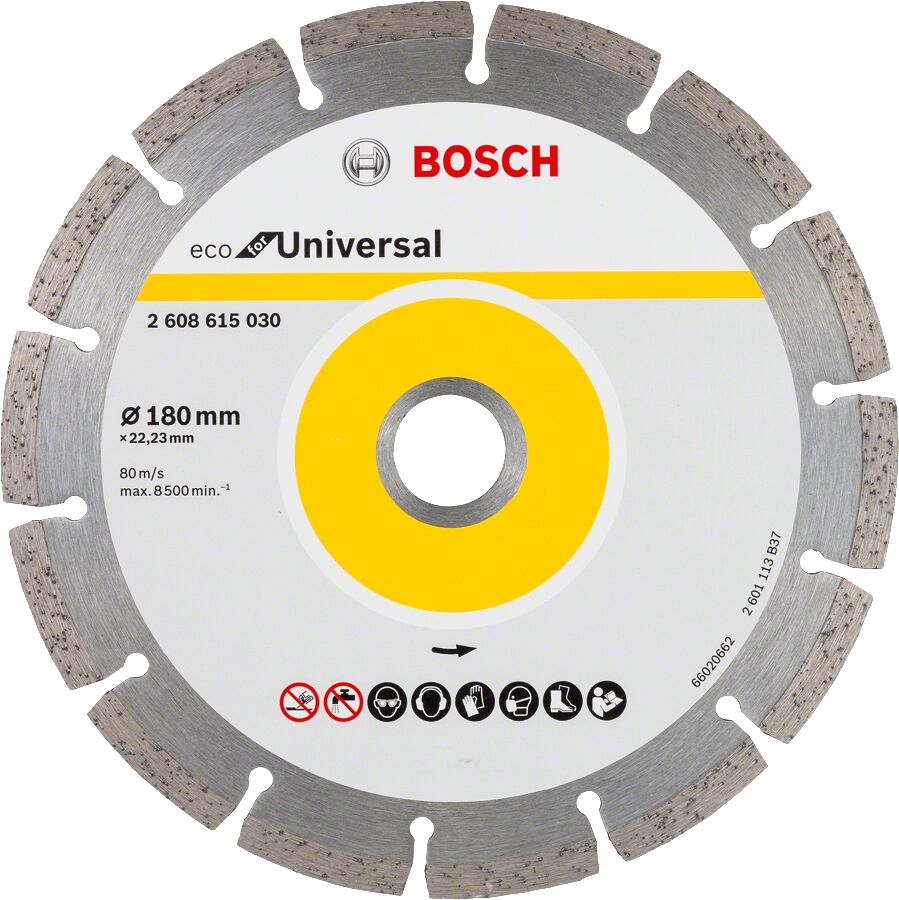 Bosch - Ekonomik Seri 9+1 Genel Yapı Malzemeleri İçin Elmas Kesme Diski 180 mm