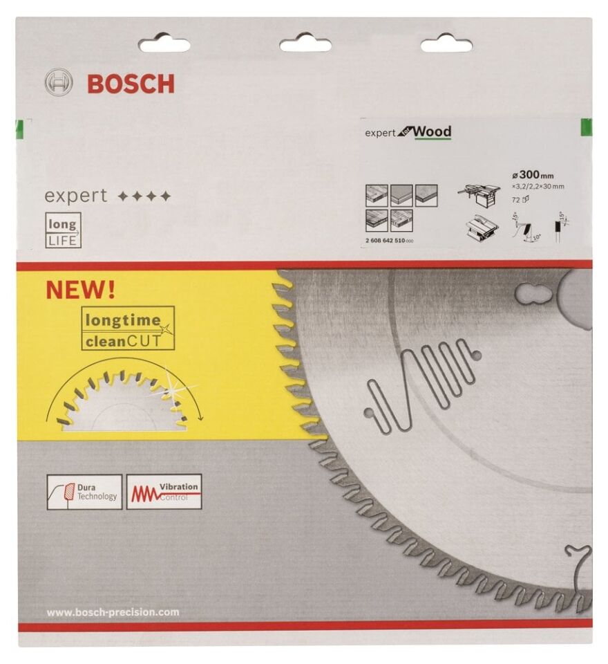 Bosch - Expert Serisi Ahşap için Daire Testere Bıçağı 300*30 mm 72 Diş