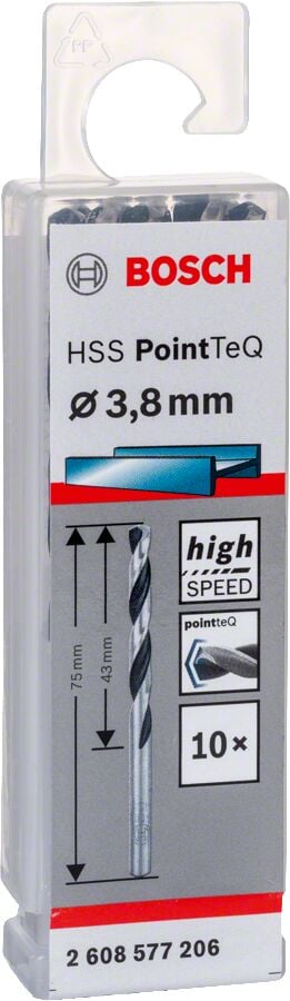 Bosch - HSS-PointeQ Metal Matkap Ucu 3,8 mm 10'lu