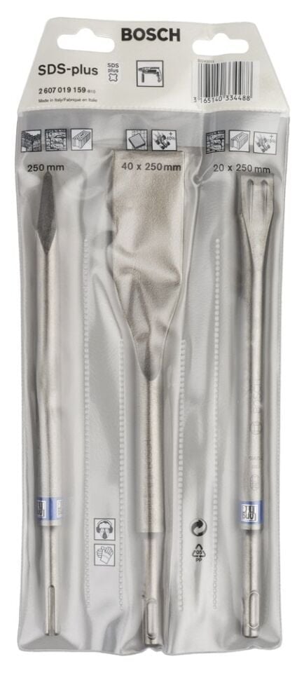 Bosch - LongLife Serisi, SDS-Plus Şaftlı Sivri, Yassı, Fayans Keski Seti