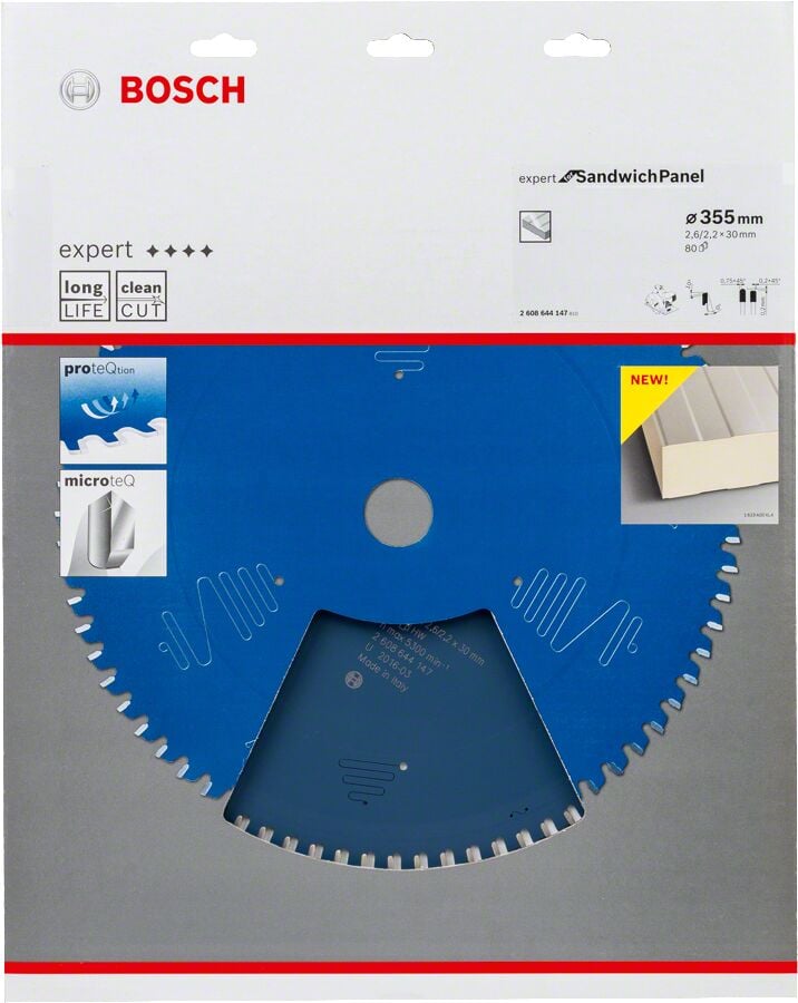 Bosch - Expert Serisi Çelik Levhalı Sandviç Panelleri için Daire Testere Bıçağı 355*30 mm 80 Diş