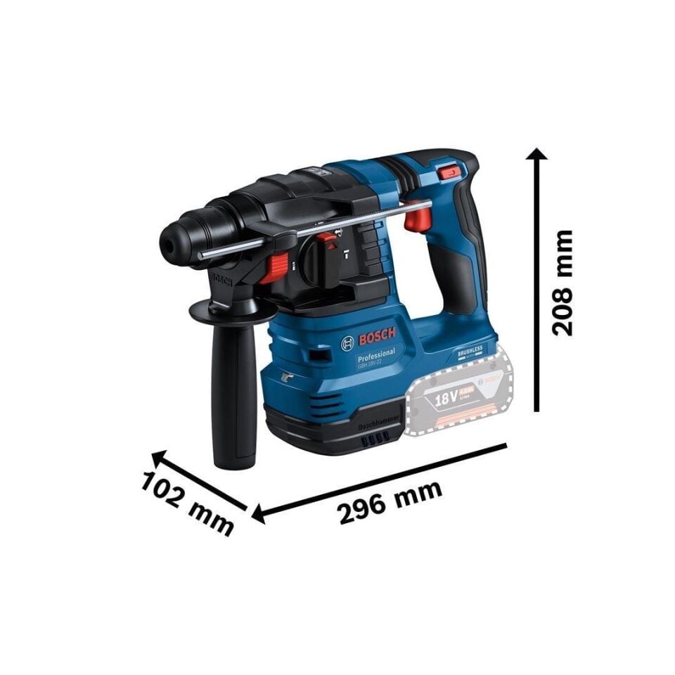 Bosch Professional GSB 18V-45 + GWS 18V-8 + GBH 18V-22 3x18V 4.0Ah Akülü Kombo Kit