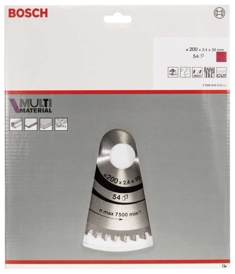 Bosch - Standard for Serisi Çoklu Malzeme için Daire Testere Bıçağı 200*30 mm 54 Diş