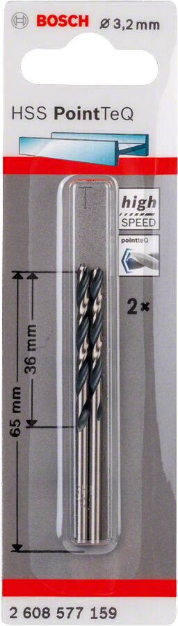 Bosch - HSS-PointeQ Metal Matkap Ucu 3,2 mm 2'li