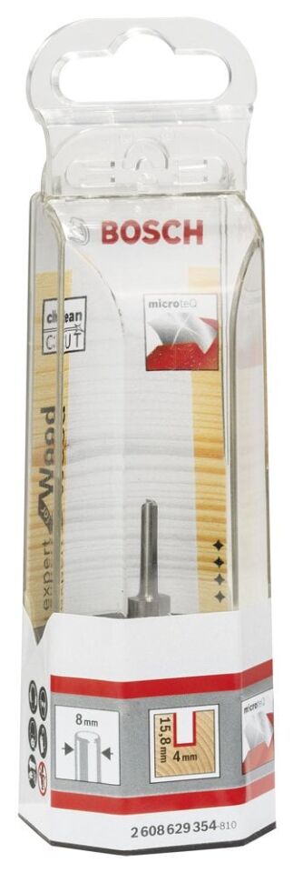 Bosch - Expert Serisi Ahşap İçin Çift Bıçaklı, Tam Sert Metal Kanal Freze Ucu 8*4*50,7 mm