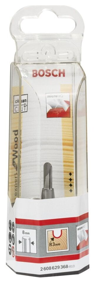 Bosch - Expert Serisi Ahşap İçin Çift Bıçaklı, Tam Sert Metal Boşluk Frezesi 8*6*50,8 mm