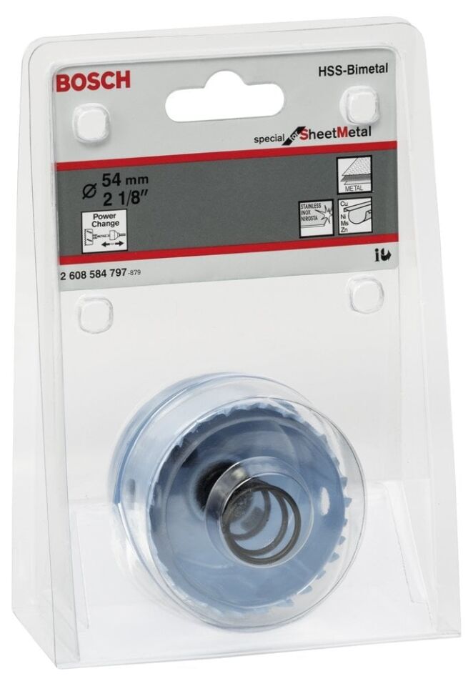 Bosch - Special Serisi Metal Ve Inox Malzemeler için Delik Açma Testeresi (Panç) 54 mm