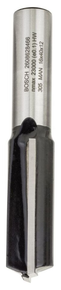 Bosch - Standard Seri Ahşap İçin Çift Oluklu, Sert Metal Ekstra Uzun Düz Freze Ucu 12*16*81mm