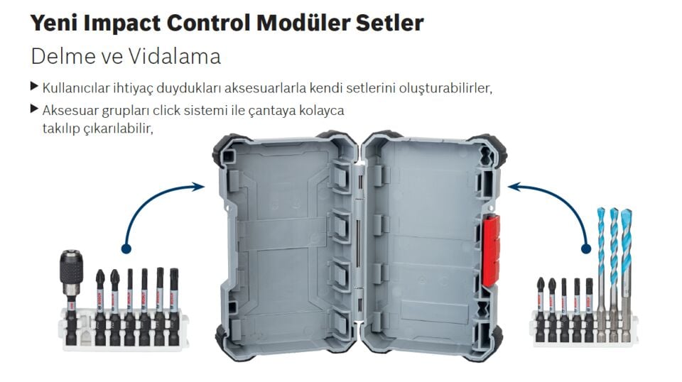 Bosch - Impact Control Serisi Vidalama Ucu 8'li H5x4/H6x4 *50mm